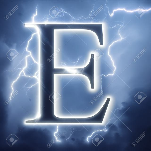 Молния буква Е