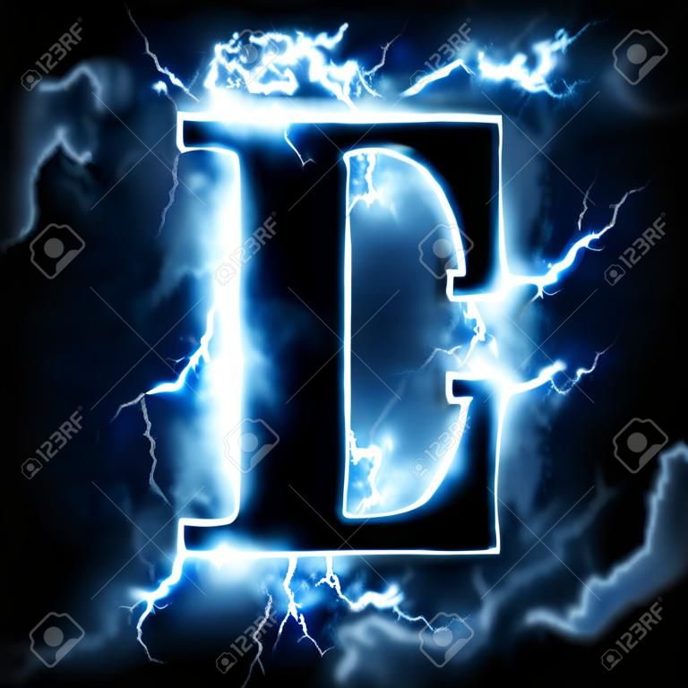 闪电字母E