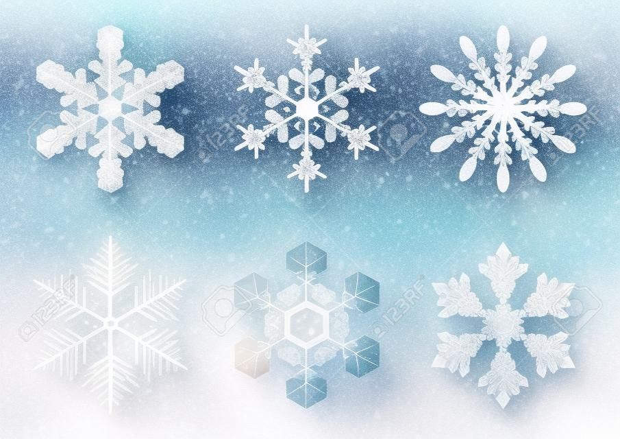 Snowy crystal background illustration