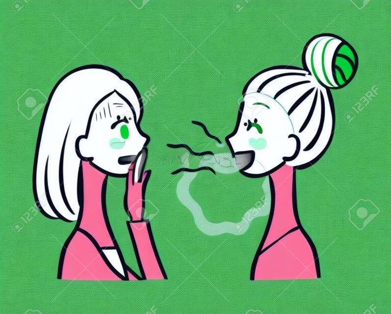 Illustration des problèmes de mauvaise haleine