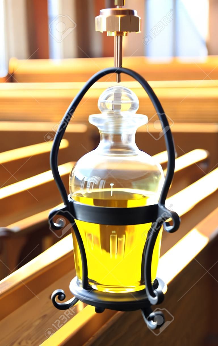 Anointing oil inside a church.
