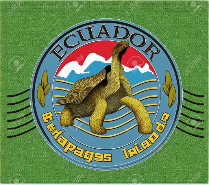 加拉帕戈斯群岛邮票的矢量图像