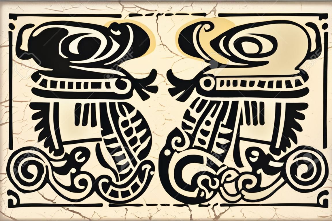 The vector image of Ornament in style of the Maya