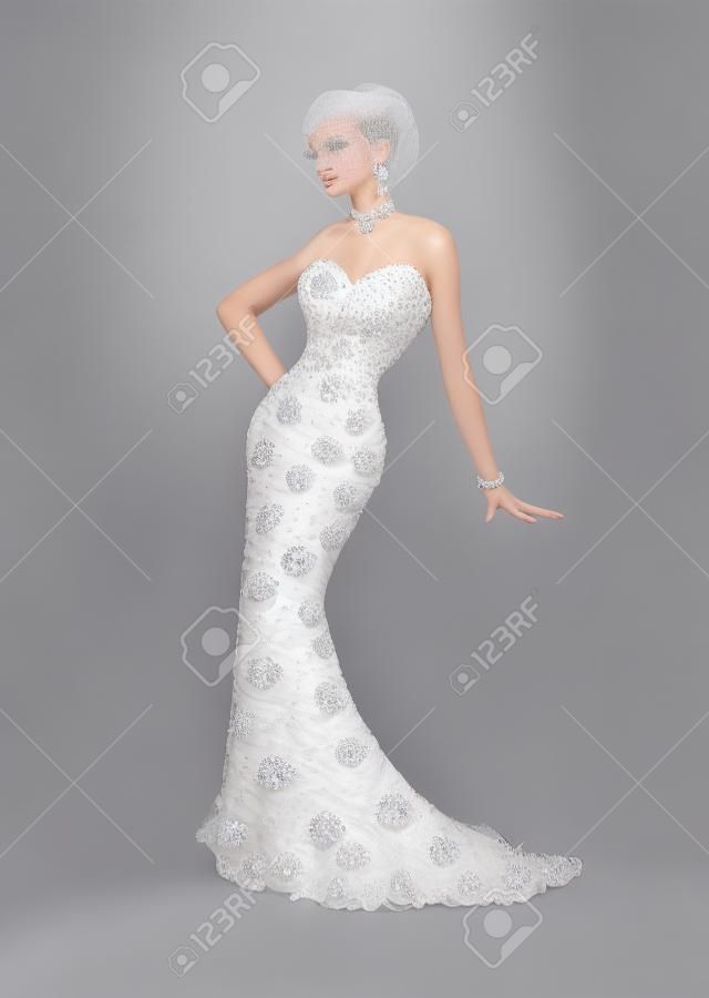 Diamant Hochzeitskleid