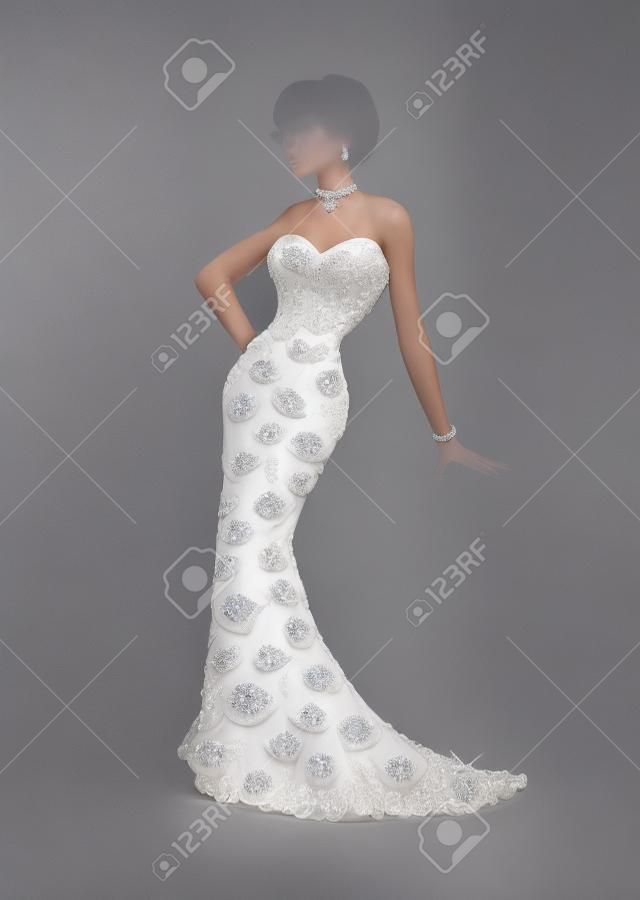 vestido de casamento de diamante