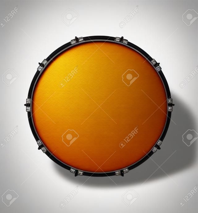 Bass-Drum, isoliert auf weiss in der Nahaufnahme