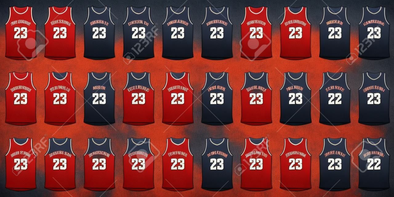 Generic Shirts of American Basketball Cities