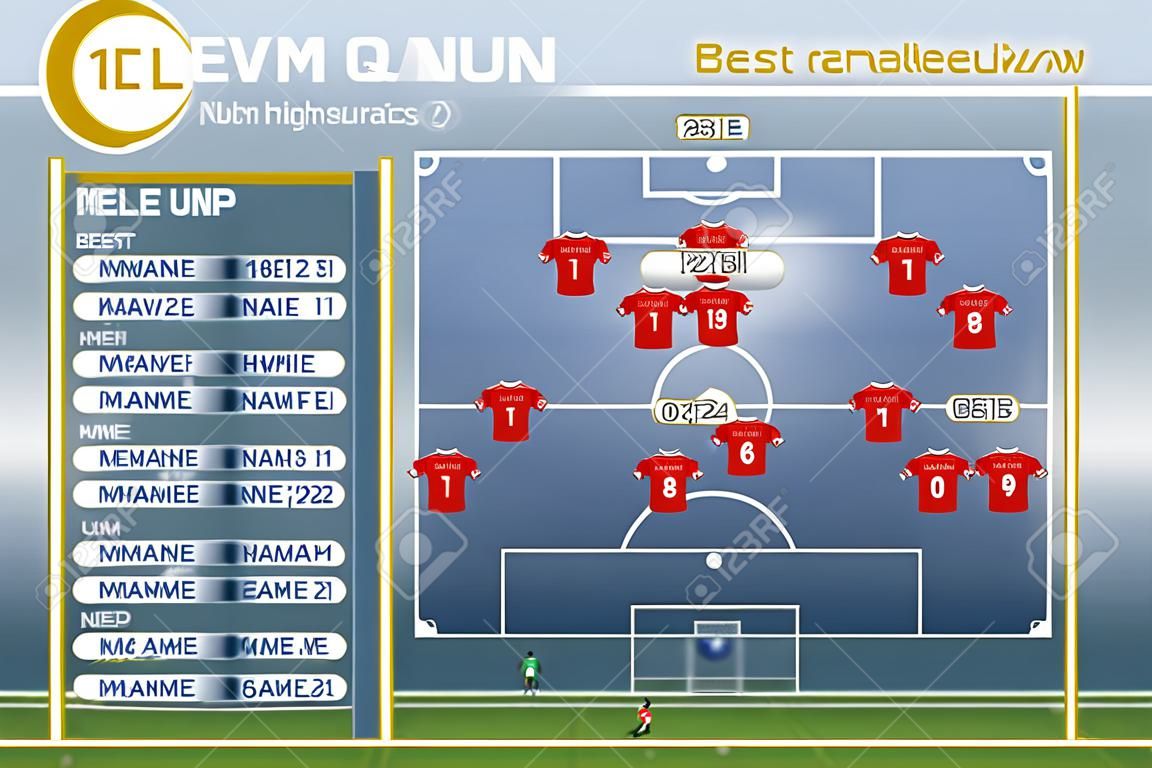Fußball-Lineup Eleven