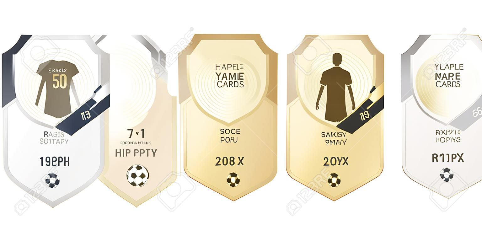 Illustration of Soccer Cards Templates for Ratings