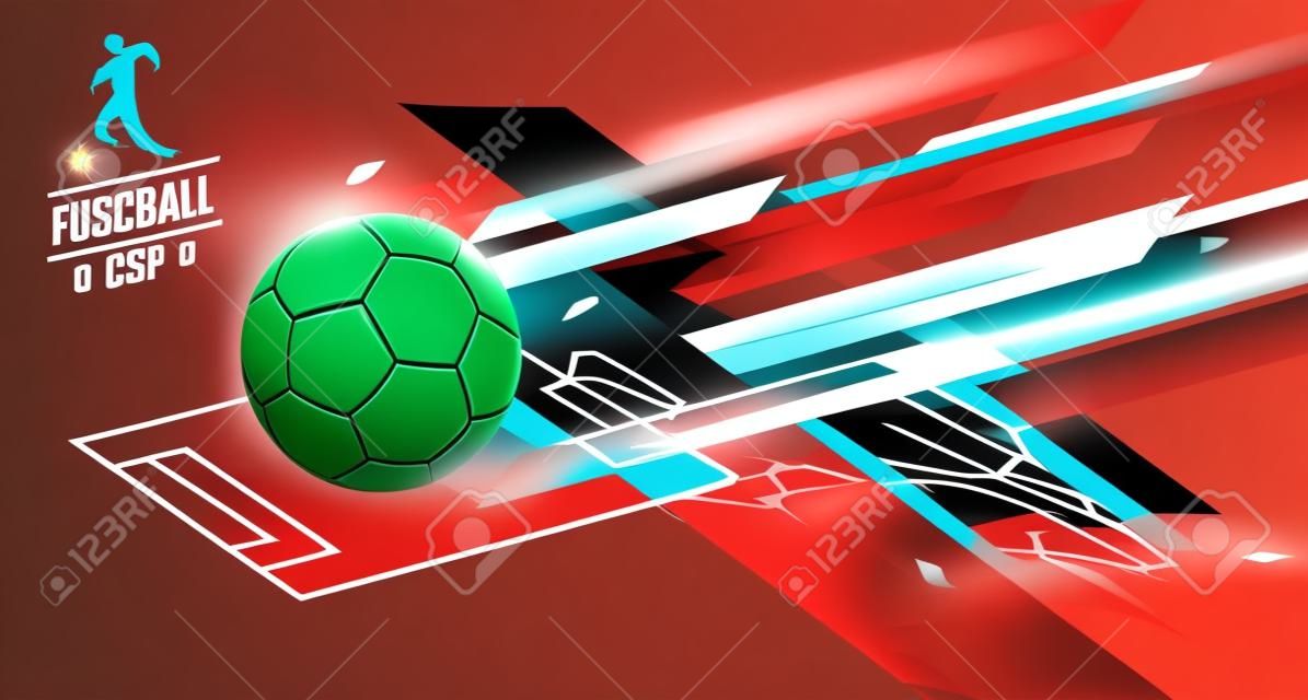 Voetbal Template ontwerp, Voetbal banner, Sport layout ontwerp, vector illustratie