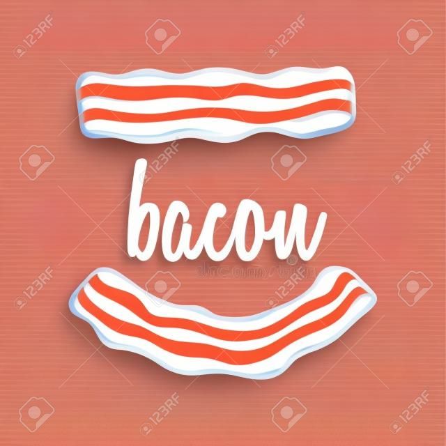 Bacon. Hand drawn vector illustration. Isolated on white background.