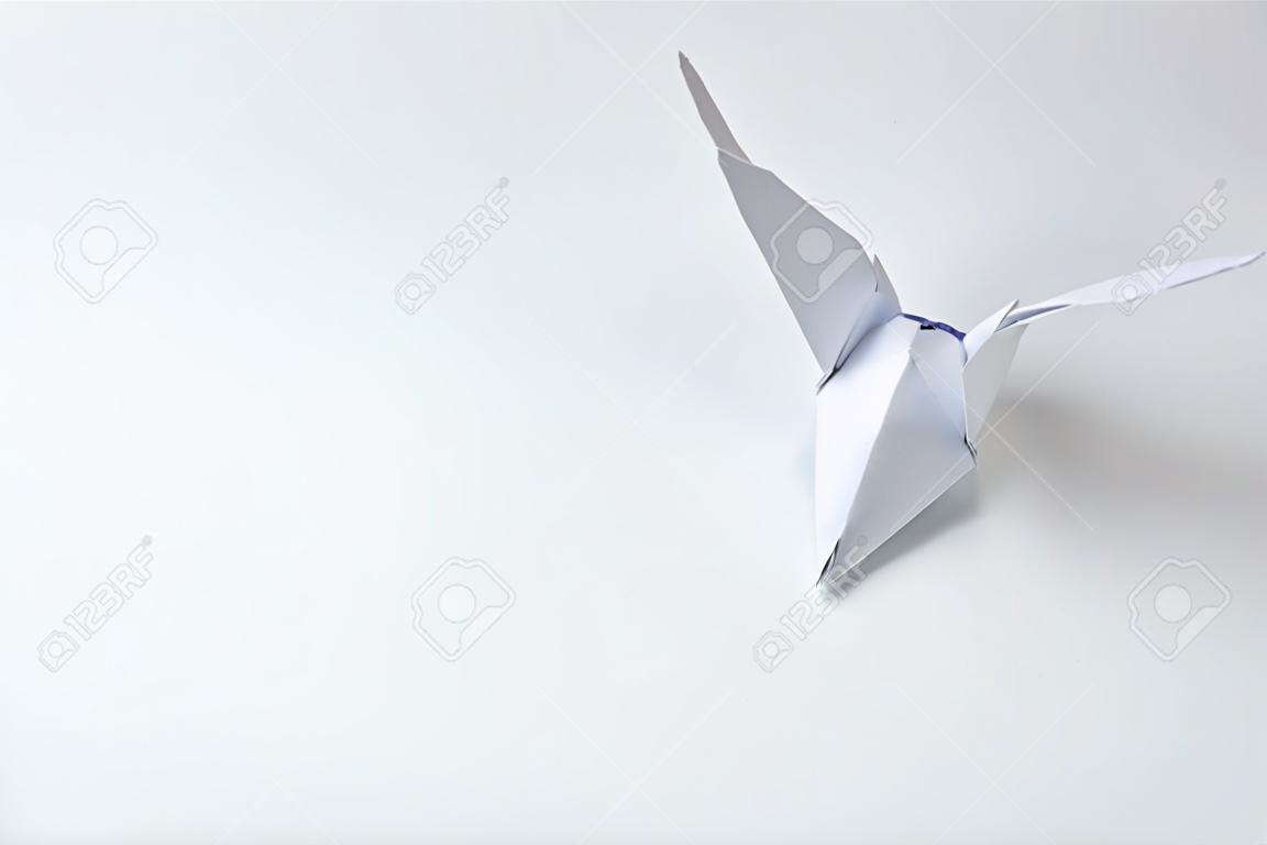 Origami figure paper in white background