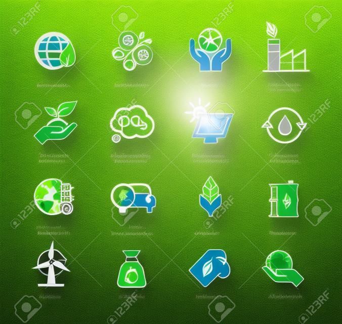 Symbole für ökologie und erneuerbare energien // natura-serie
