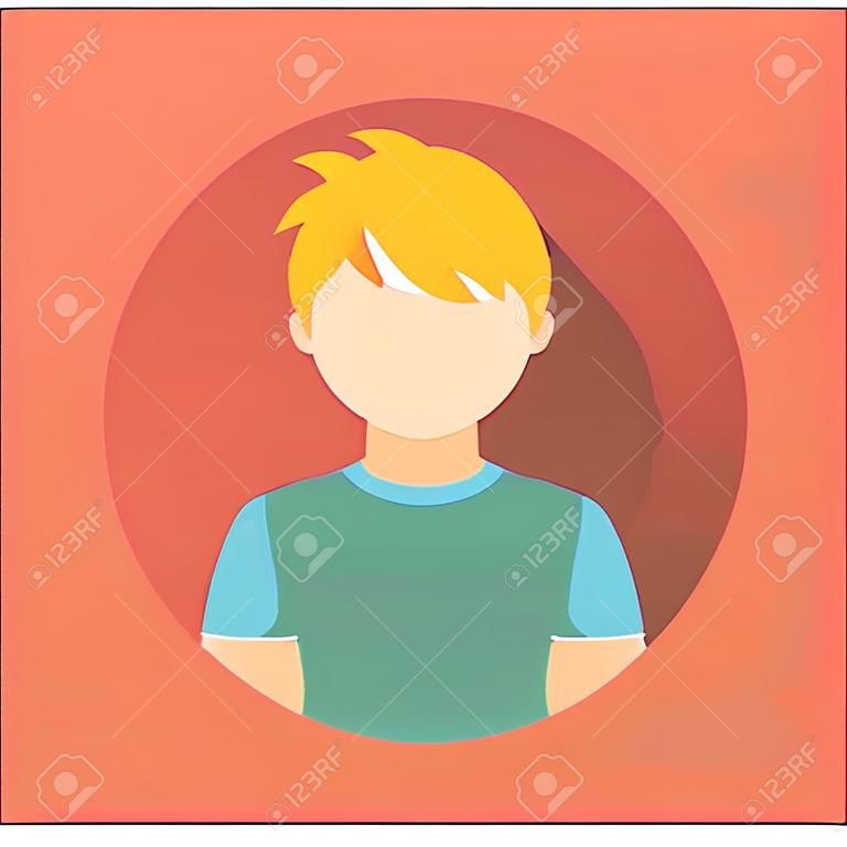Redhead boy icon cartoon. Single avatar,peaople icon from the big avatar collection.