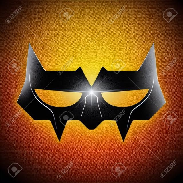 Diseño vectorial del logotipo de héroe y máscara. Conjunto de símbolo de stock de héroe y superhéroe para web.