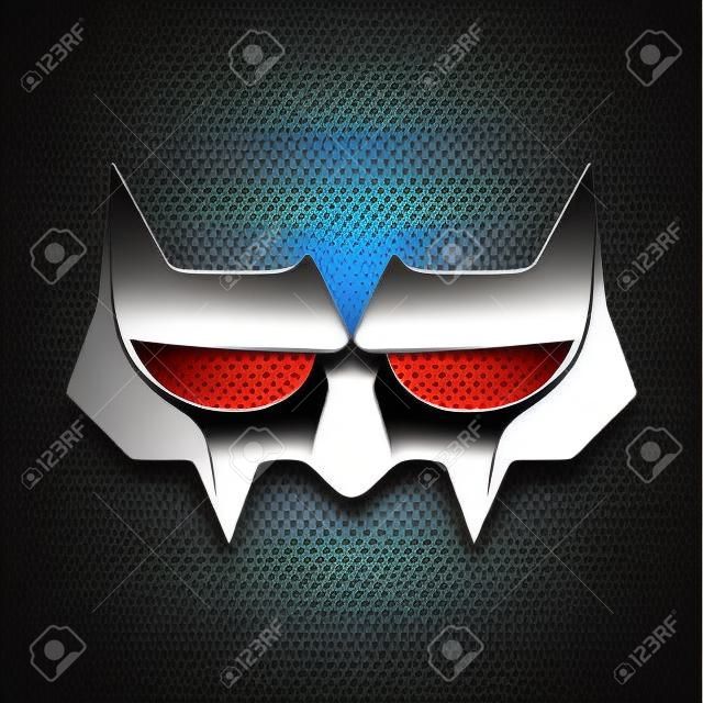 Diseño vectorial del logotipo de héroe y máscara. Conjunto de símbolo de stock de héroe y superhéroe para web.
