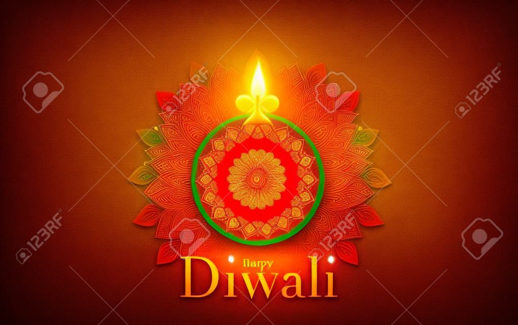 Happy Diwali, Deepavali or Dipavali the Indian festival Celebration flat design.