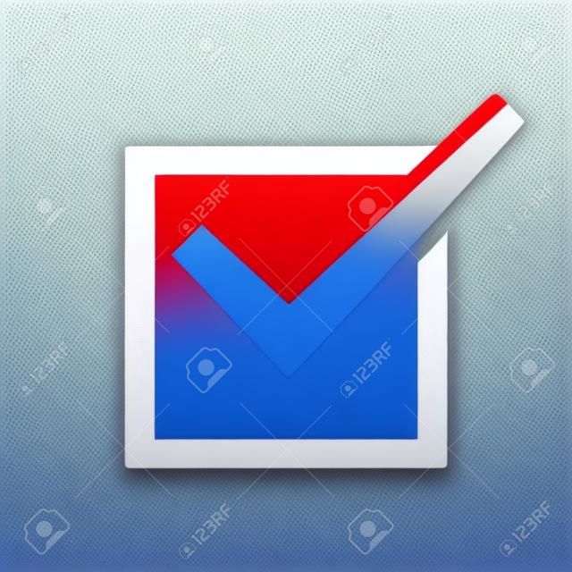 Símbolo da marca de seleção, ícone da caixa de seleção