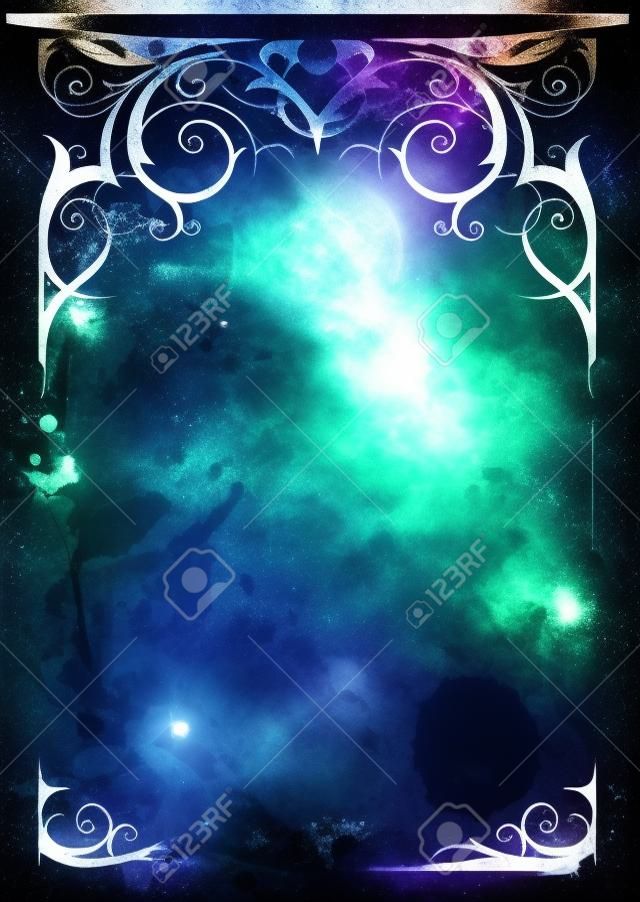 Fantasy grunge  frame with space for text