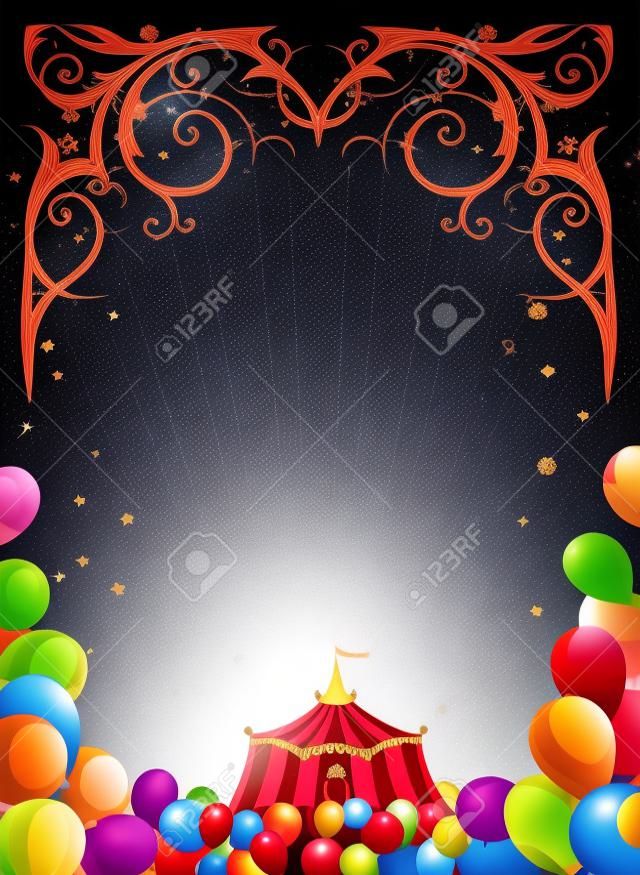 Festliche Zirkus Hintergrund mit Platz für Text