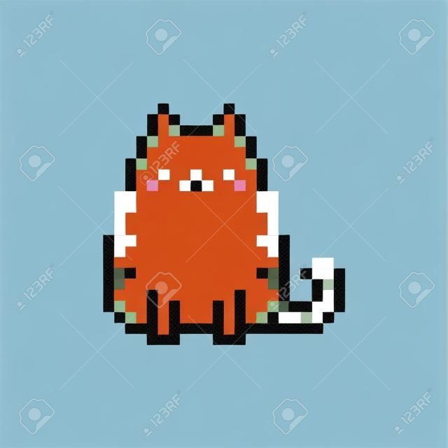 Arte Lindo Del Pixel Del Animal Doméstico Del Gatito Lindo - Vector Aislado  Ilustraciones svg, vectoriales, clip art vectorizado libre de derechos.  Image 89500839