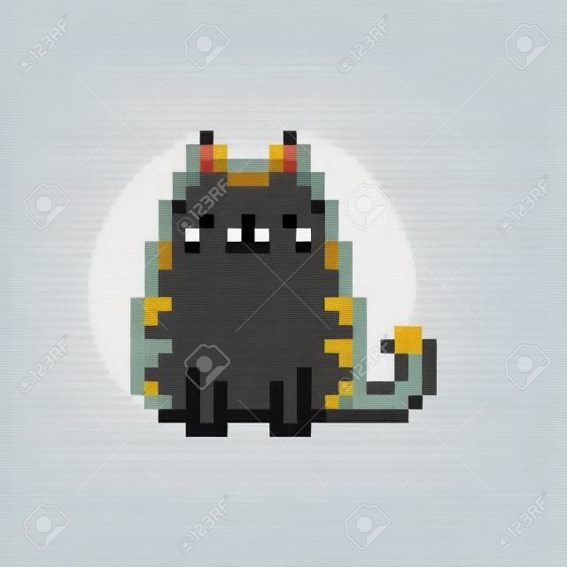 Arte Lindo Del Pixel Del Animal Doméstico Del Gatito Lindo - Vector Aislado  Ilustraciones svg, vectoriales, clip art vectorizado libre de derechos.  Image 89500839