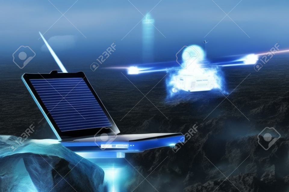 Laptop station to launch military weapons drones fuel hydrogen and electricity