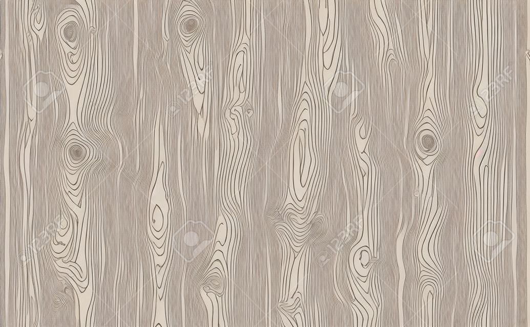 Seamless wooden pattern. Wood grain texture. Dense lines. Light gray background. Vector illustration
