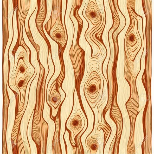 Seamless wooden pattern. Wood grain texture. Dense lines. White background. Vector illustration