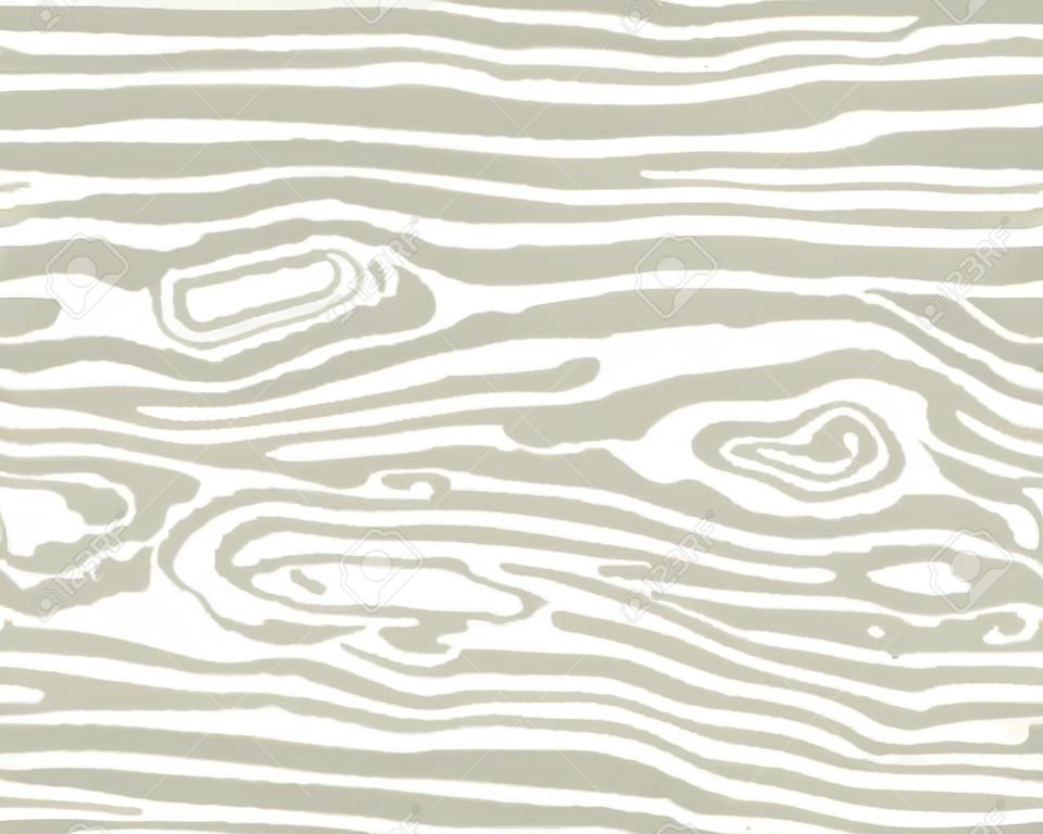 White dense striped pattern with light beige vein. wood wave grain texture. Seamless tree background. vector wallpaper