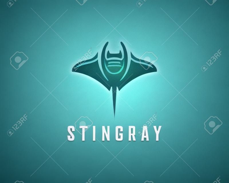 Stingray logo character design template