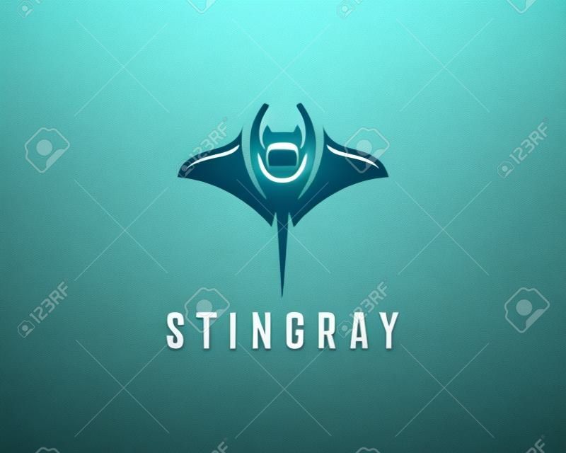 Plantilla de diseño de personajes de logotipo de Stingray
