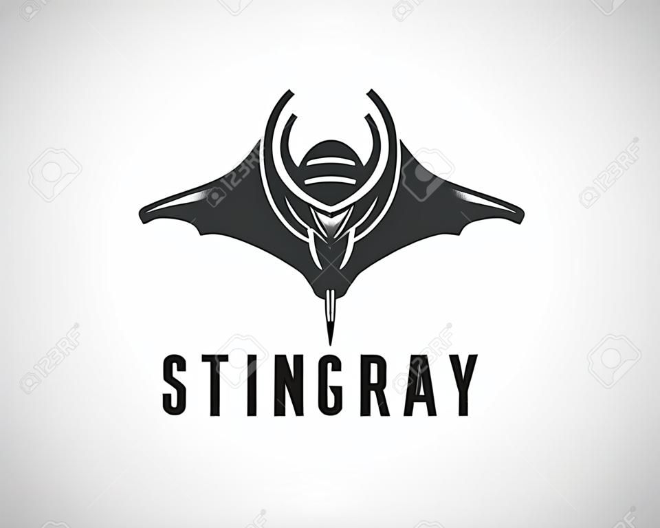 Plantilla de diseño de personajes de logotipo de Stingray
