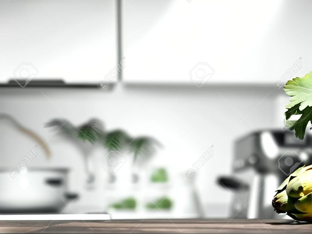 Cooking artichokes at modern white kitchen. Closeup