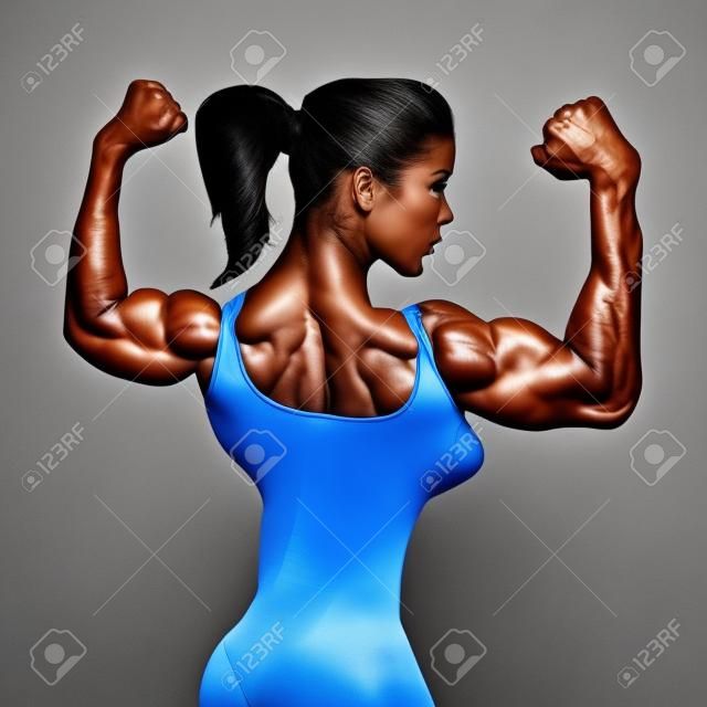 культурист девушка с большими мышцами. мышцы женщина