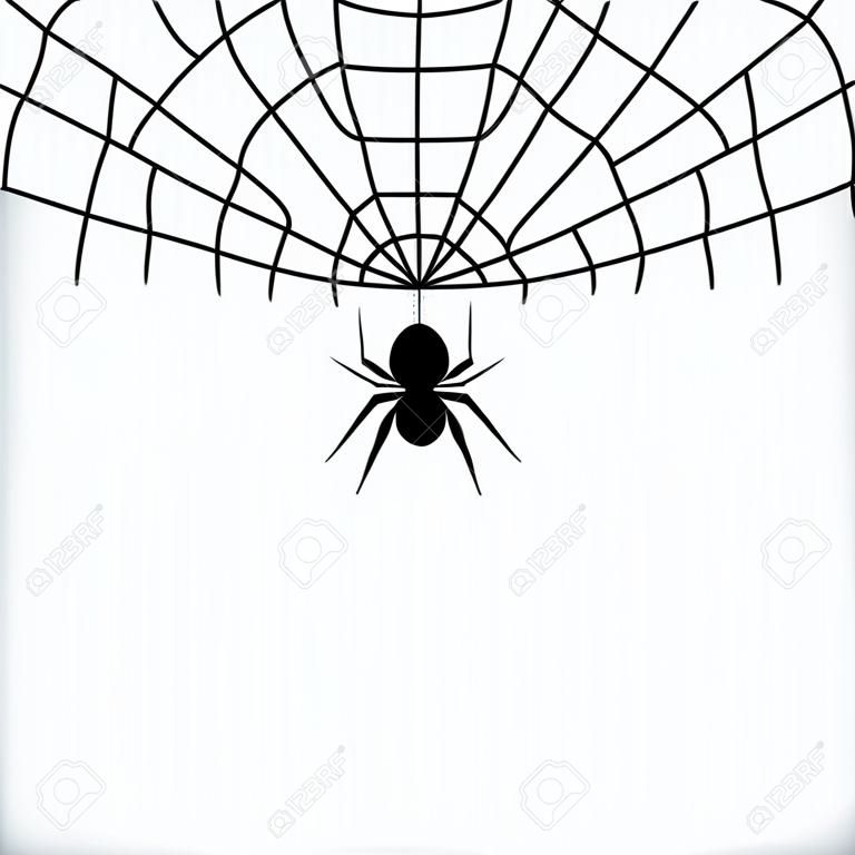 クモの巣アイコンモックアップベクトルイラスト分離