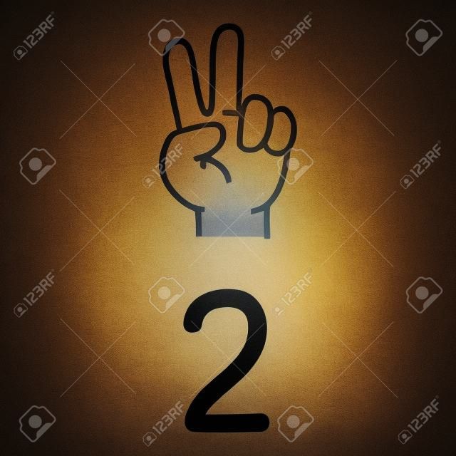 Рука Кида показывает знак руки номер два.