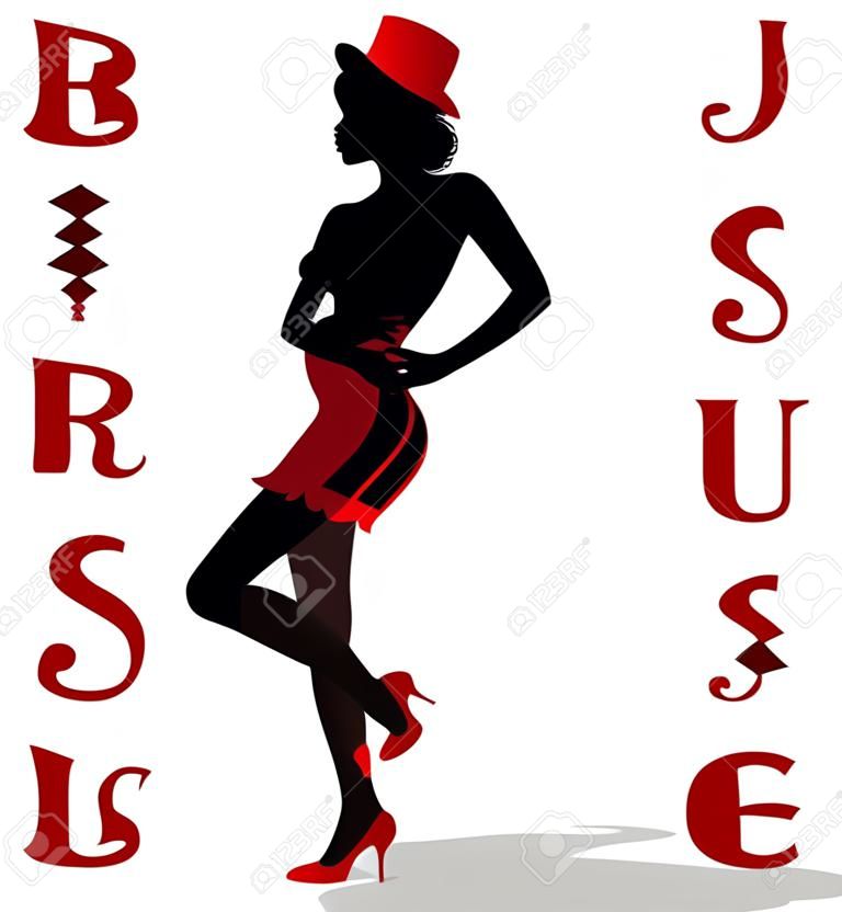 silhouette del burlesque dancer