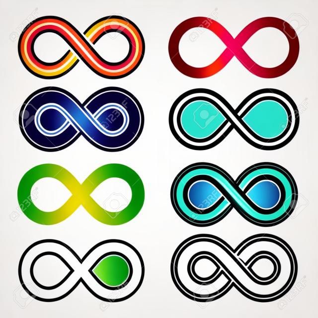 Infinity icon vector design illustration isolated on white background