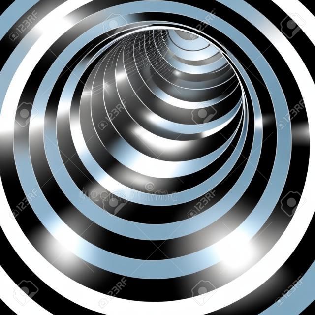 Ilustração futurista do projeto do vetor do túnel do círculo