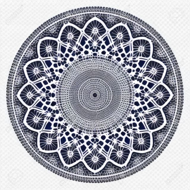 編集可能なベクトル ファイルで白い背景の上の円形のパターンをアラビア語
