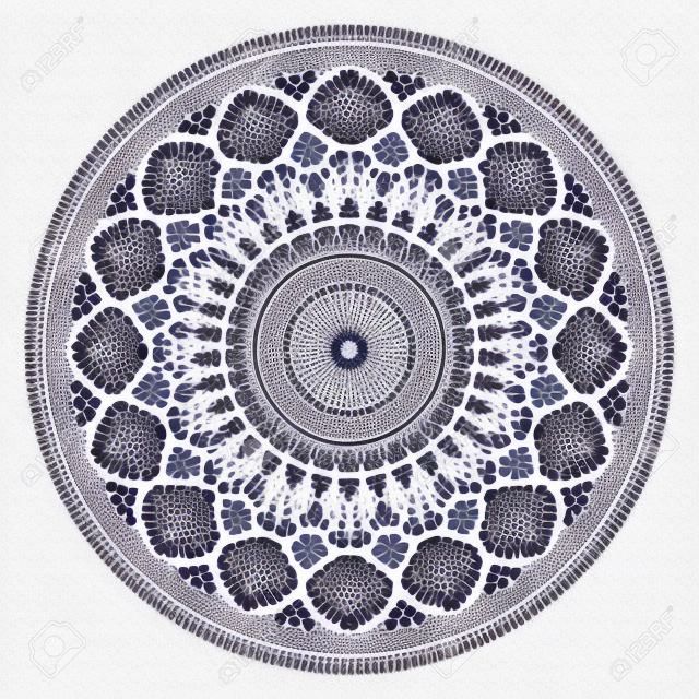Arabic circular pattern over white background in editable vector file