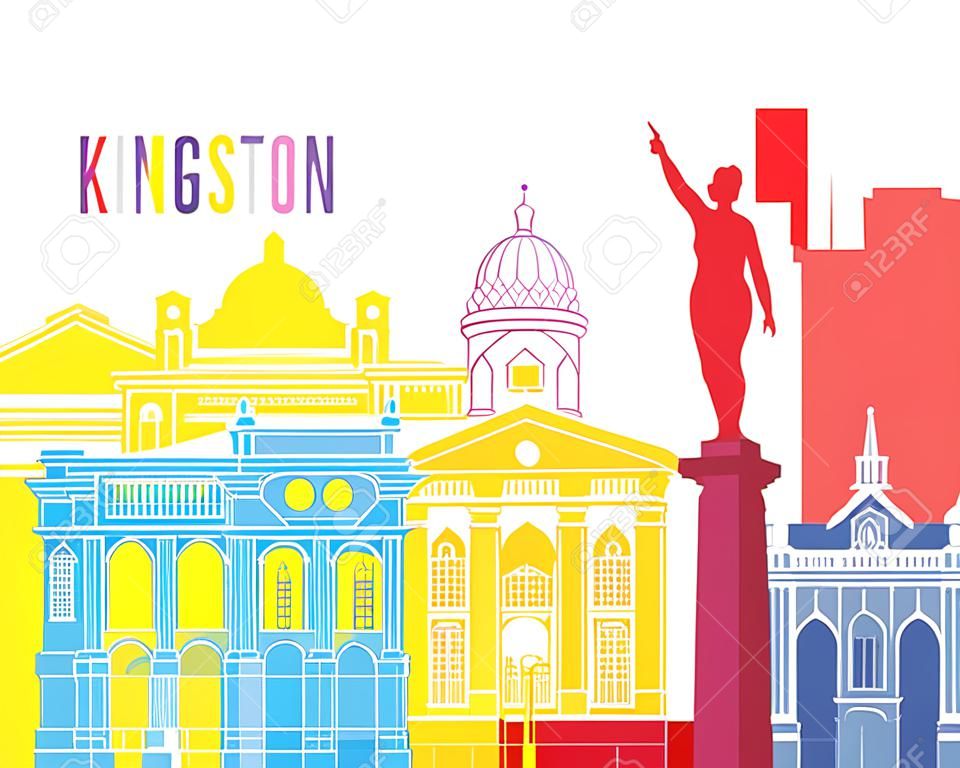 Kingston skyline pop in editable file.