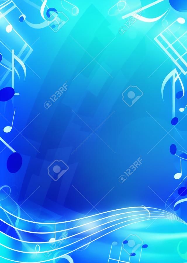 абстрактный синий фон музыки