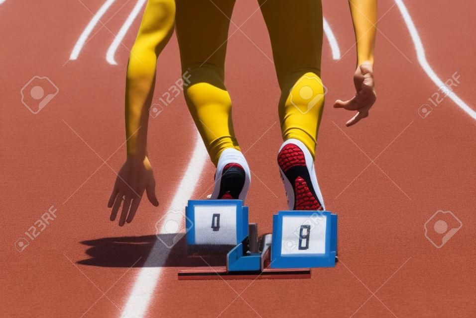 Sprint start in track and field