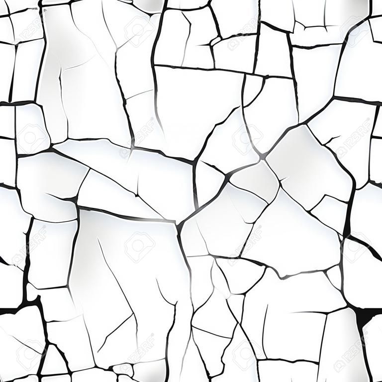 Old cracked paint on wall seamless pattern