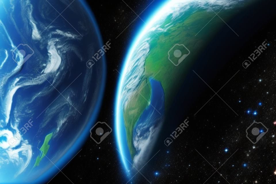 earth planet. planet earth view from space. Image of planet earth on black background for overlay. Earth from outer space. Elements of this image furnished by