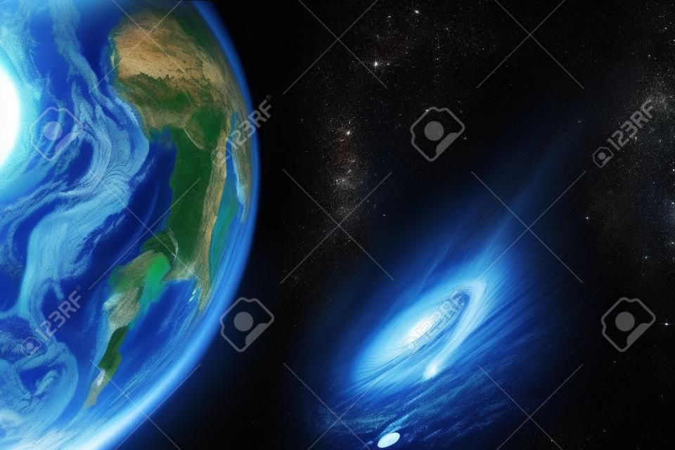 Planète Terre Planète Terre vue depuis l'image spatiale de la planète Terre sur fond noir pour superposer la terre à partir des éléments de l'espace extra-atmosphérique de cette image fournie par