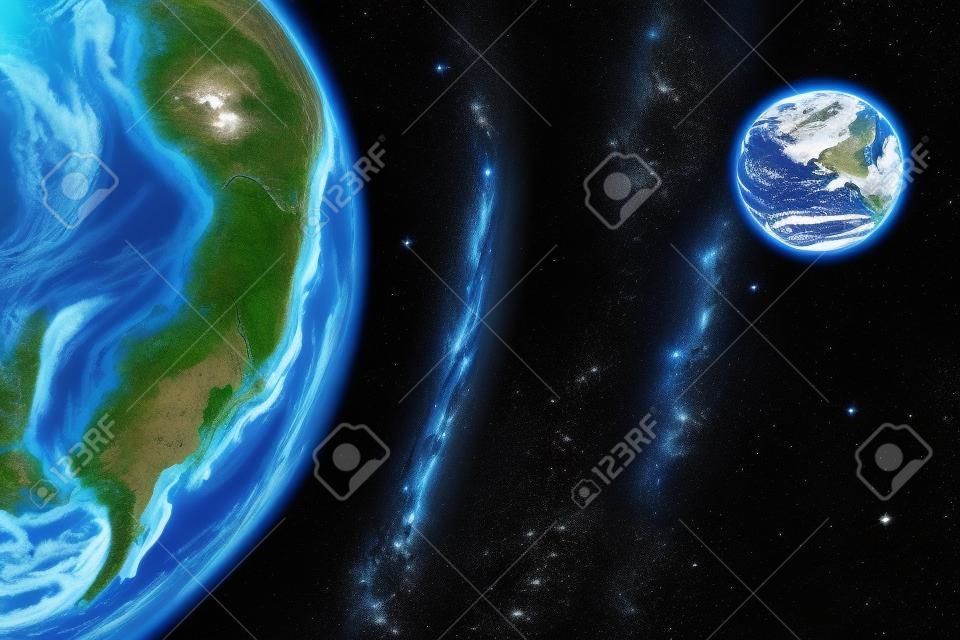 Planète Terre Planète Terre vue depuis l'image spatiale de la planète Terre sur fond noir pour superposer la terre à partir des éléments de l'espace extra-atmosphérique de cette image fournie par