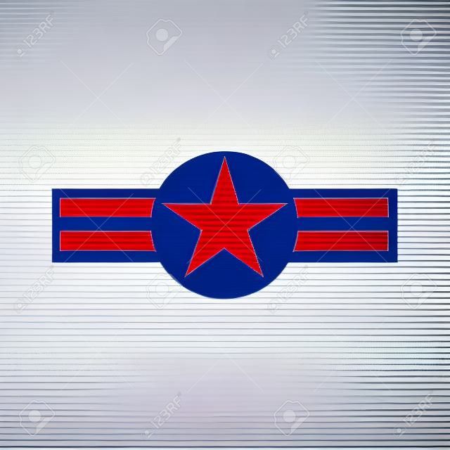 흰색 배경에 고립 된 미국 공군 로고